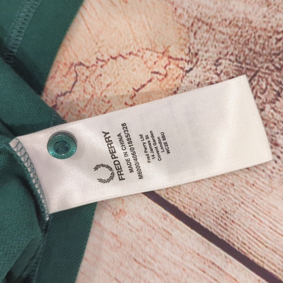 Fred Perry Dark Green Forest Green Collared Polo Shirt Shirt Slim Fit XXL - Picture 6 of 6